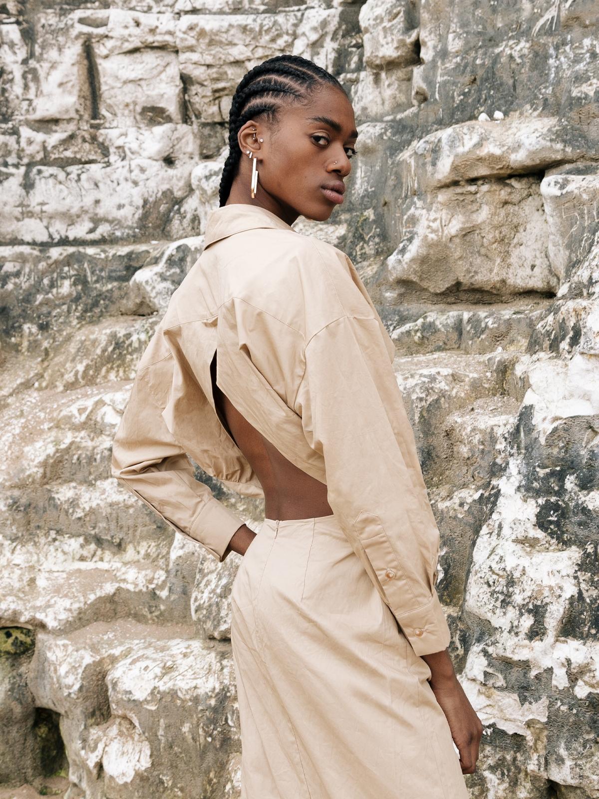 Midnight Sun Midi Dress - Natural