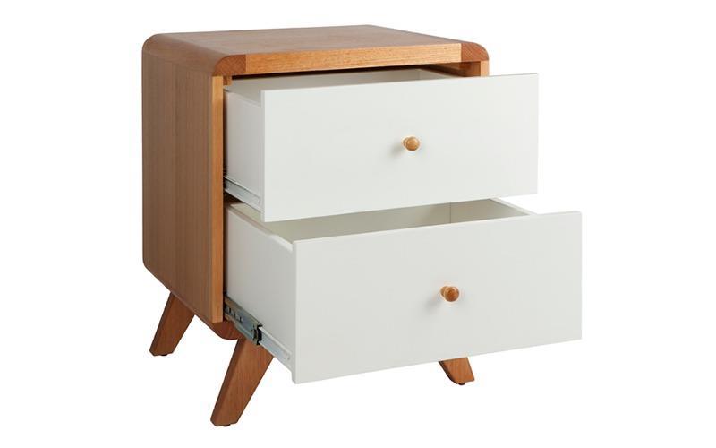 Orka custom timber bedside 2 drawers