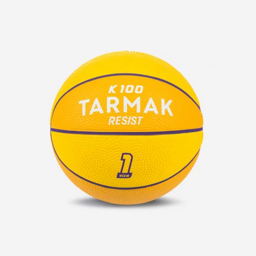 Kids' Basketball Size 1 K100 Rubber - Yellow