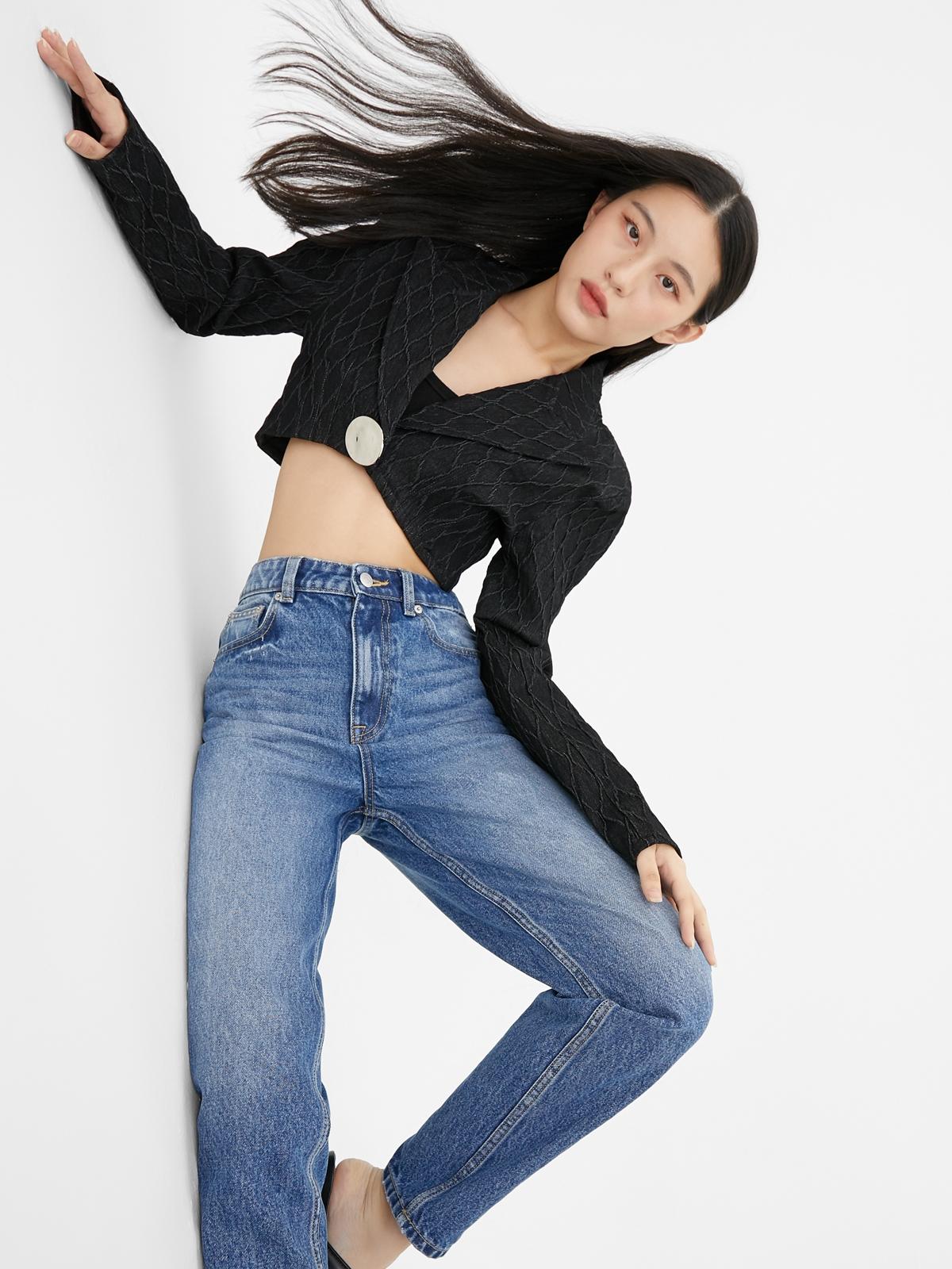 Mom Fit Jeans - Dark Blue