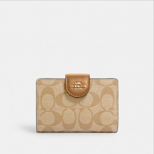 Medium Corner Zip Wallet In Signature Canvas