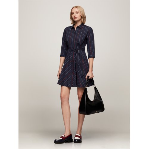  Cotton Half Sleeve Shirt Dress