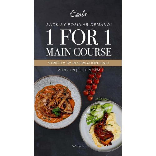 Back by Popular Demand: 1-for-1 Main Dish Offer