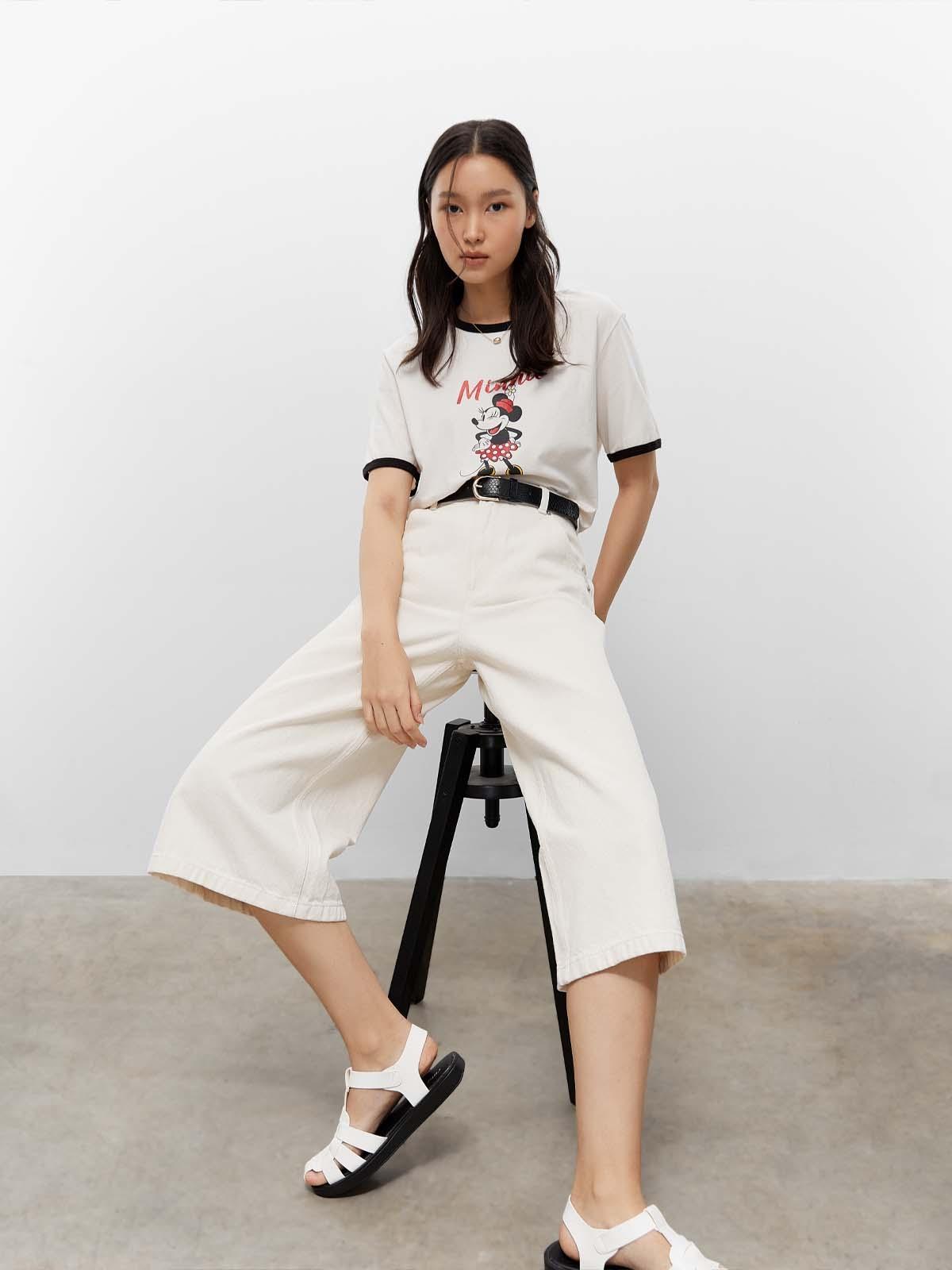 Mickey & Minnie Sustainable Graphic Tee - Cream