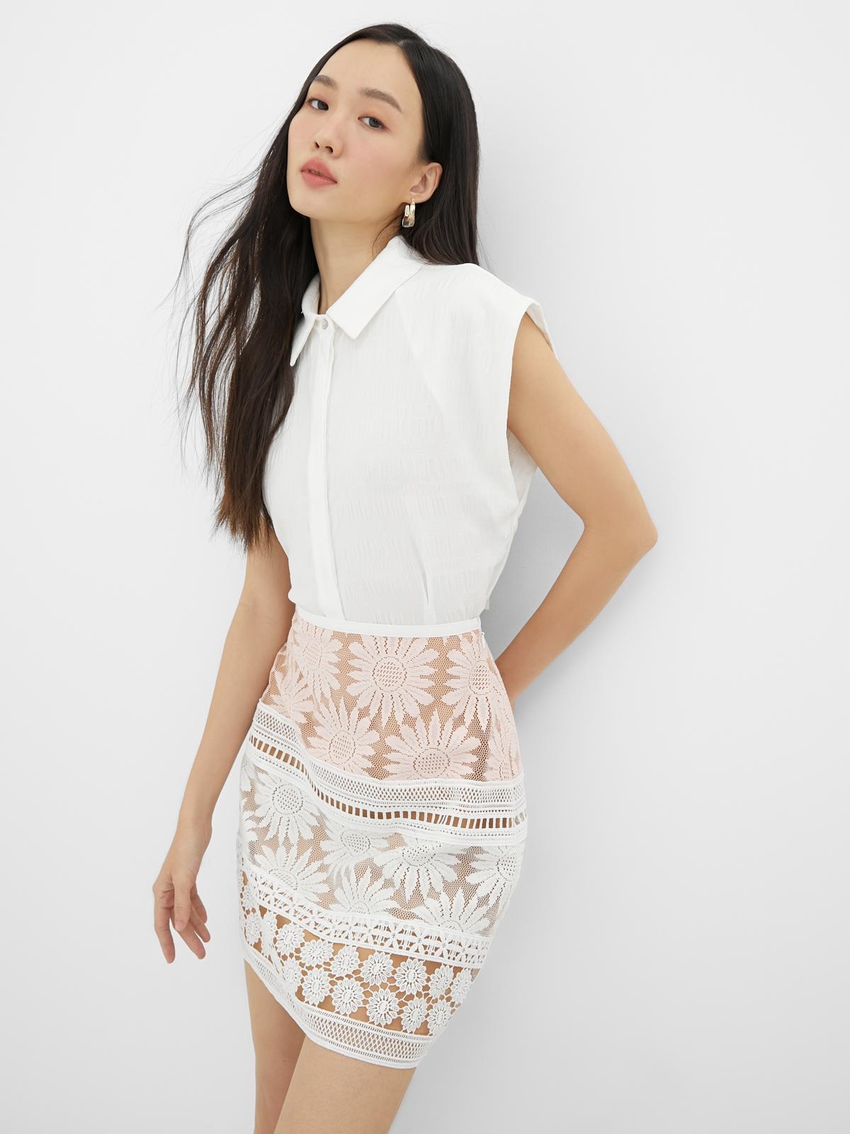Janesuda x Pomelo Lace Mini Skirt - Multi Color