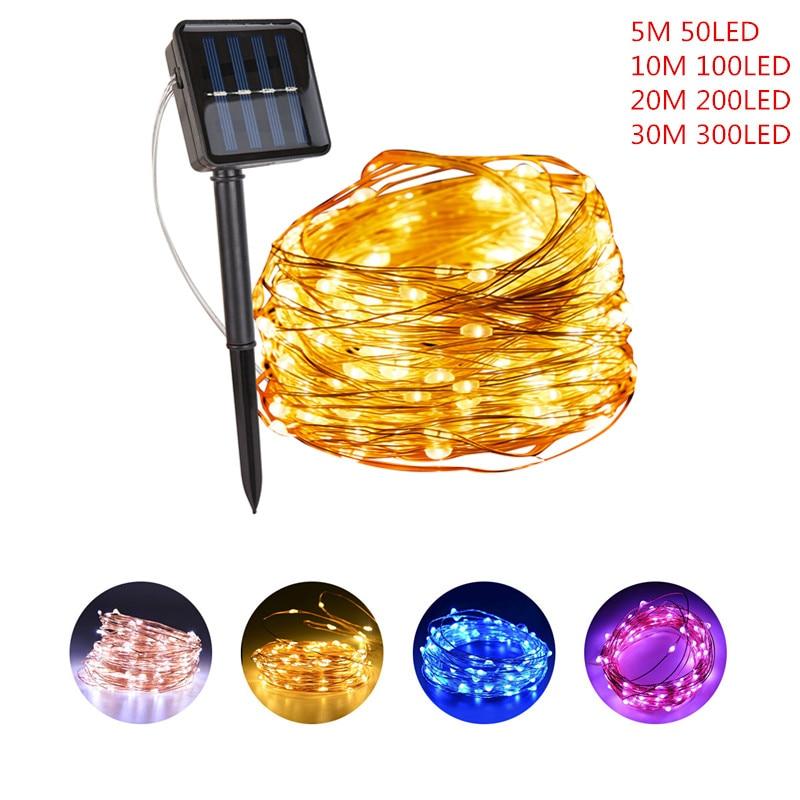 20m/10m/5m Solar Led Light Outdoor Solar String Lights Fairy Lights Christmas Decorations for Home Street Garland Curtain Light