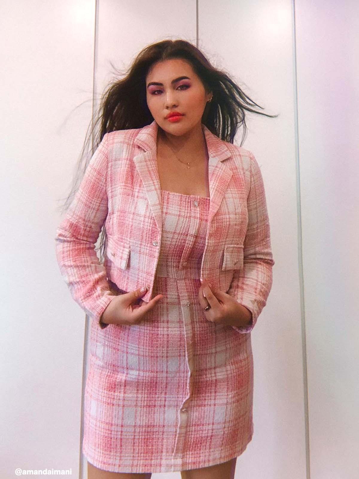 Button Down Mini Dress - Pink