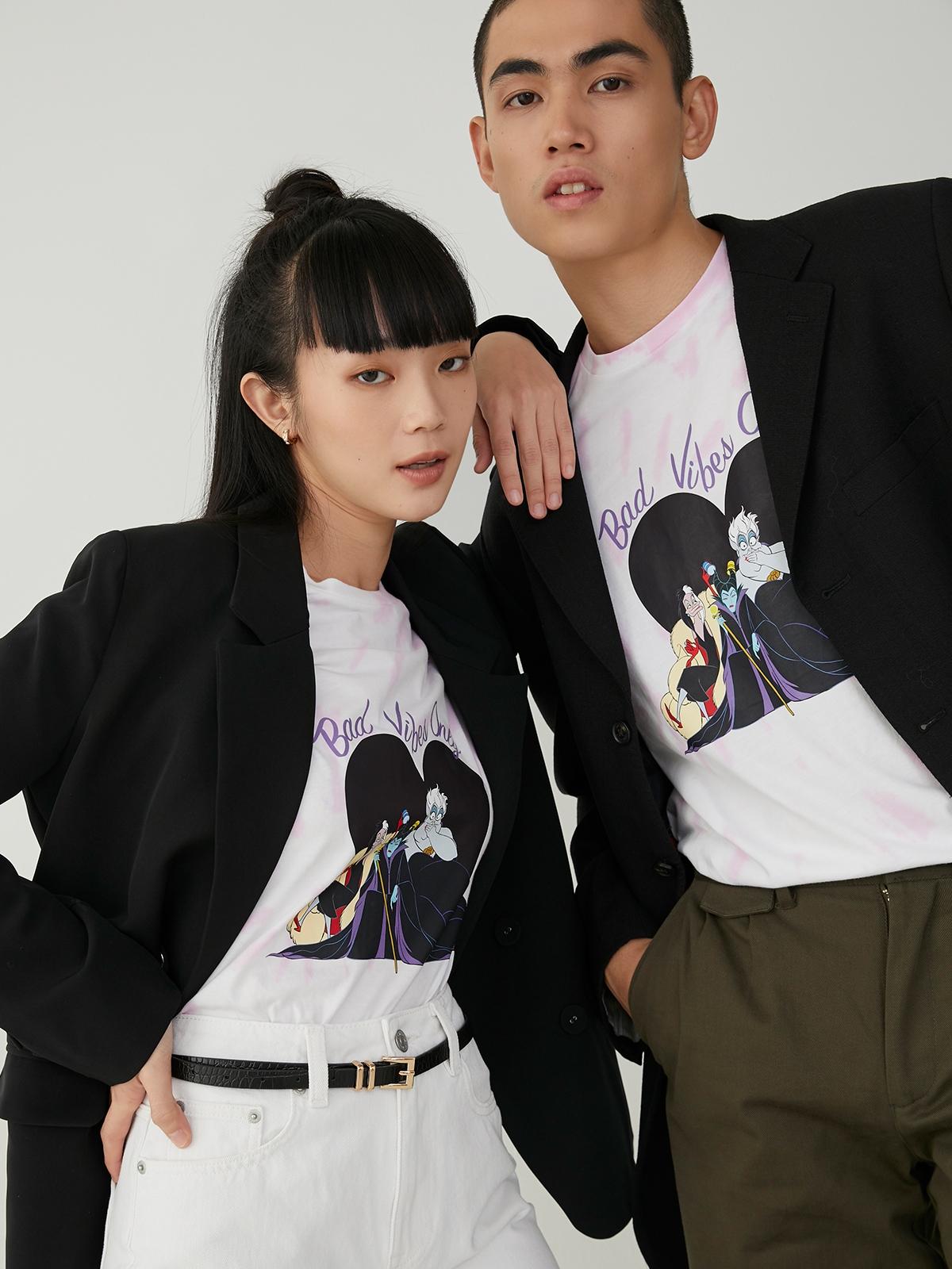 Pomelo | Disney Villains Sustainable Graphic Tee - Pink/White
