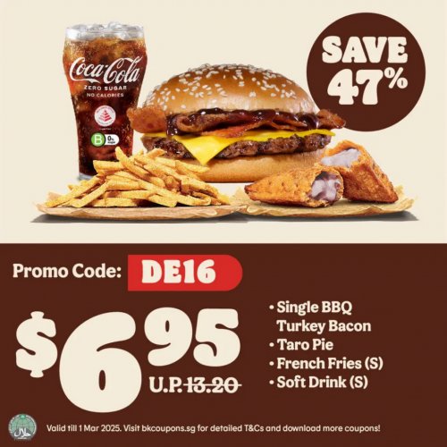 Savour 47% off on this burger and dessert combo!