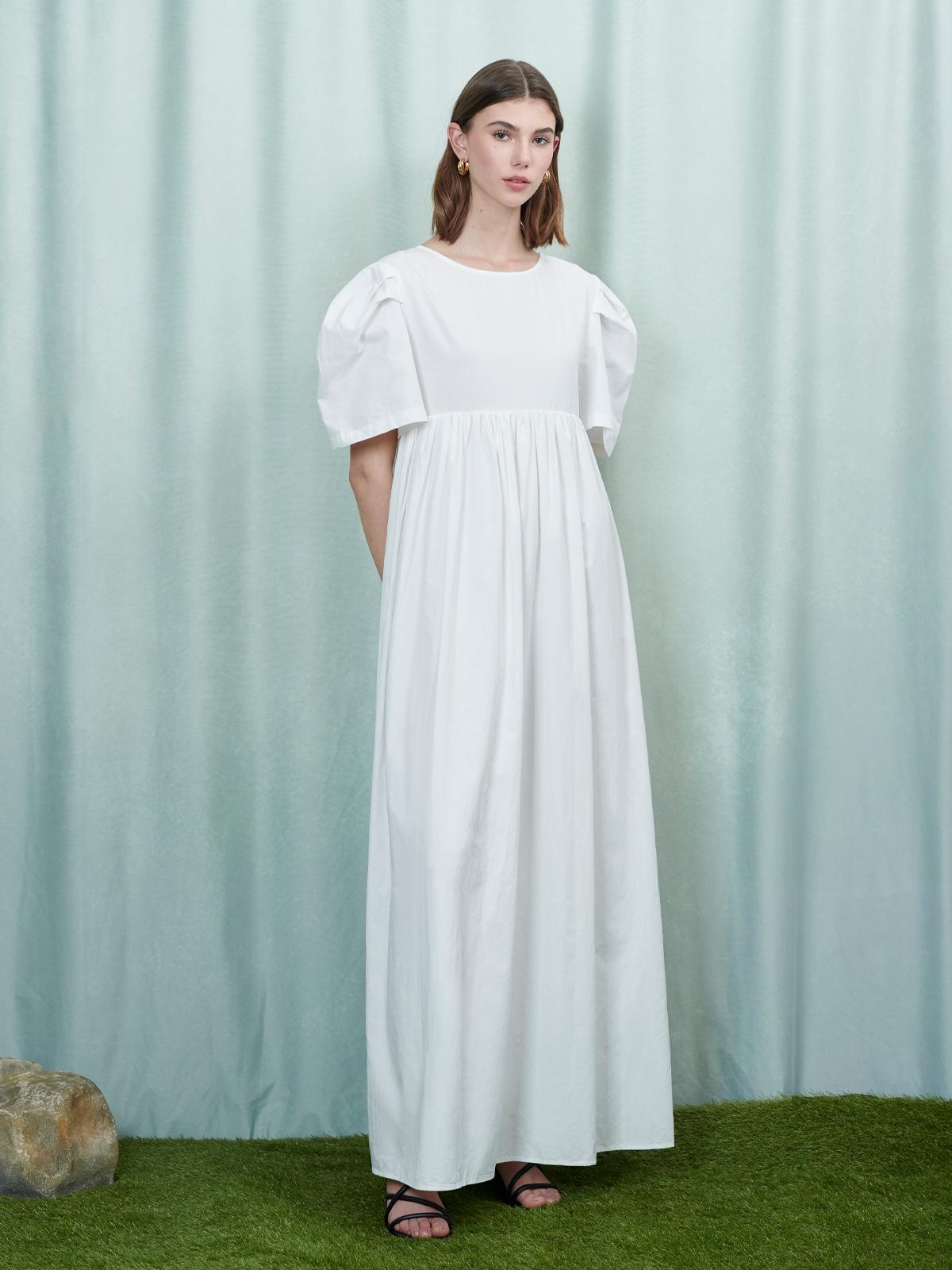 Tracing Maxi Dress - White