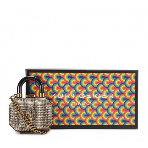 KURT GEIGER LONDON Micro Embellished Top Handle Clutch