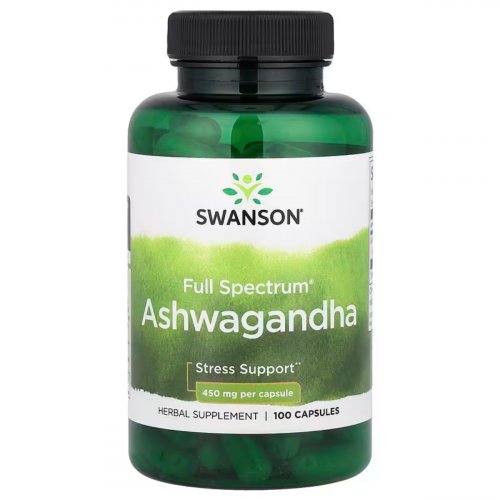 Swanson, Full Spectrum® Ashwagandha, 900 mg, 100 Capsules (450 mg per Capsule) 