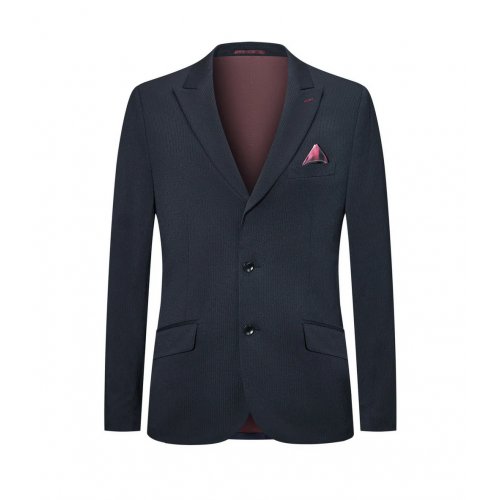 Blended Stretch Stripe Suit in Tailored Fit