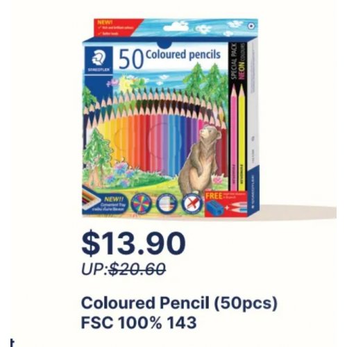 Colored Pencil (50pcs) FSC 100% 143