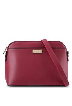 Faux Leather Shell Shape Sling Bag