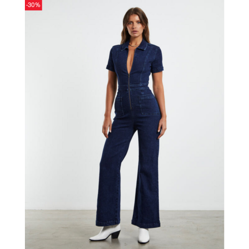Nikki Denim Maxi Boiler Suit