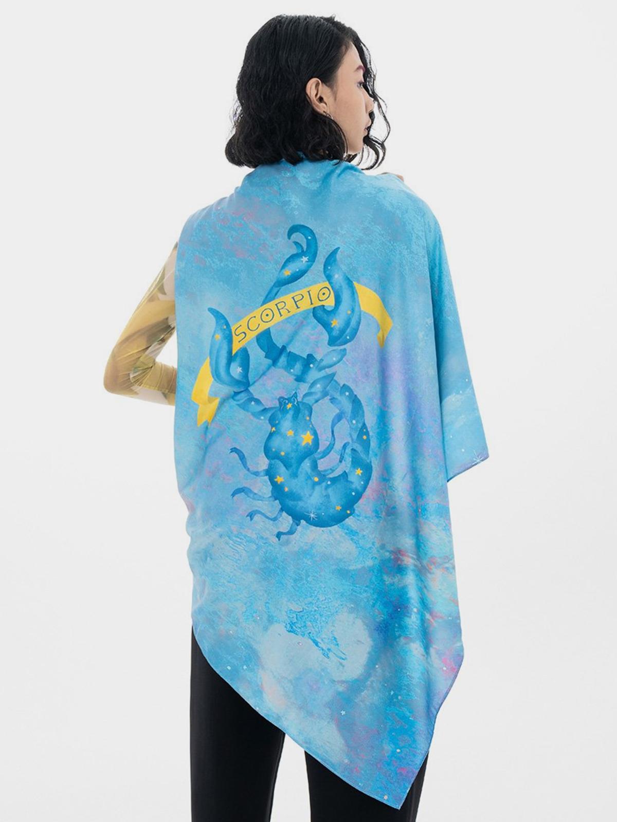 Scorpio Zodiac Scarf - Blue