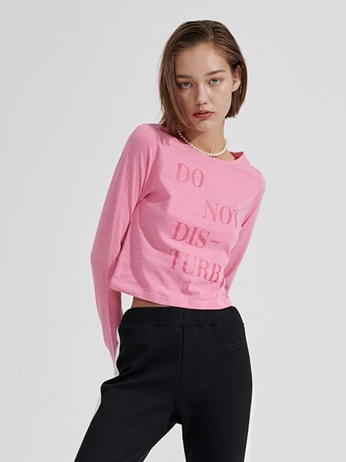 Wonder Visitor x DNDB Long Sleeve T-shirt - Melange Pink