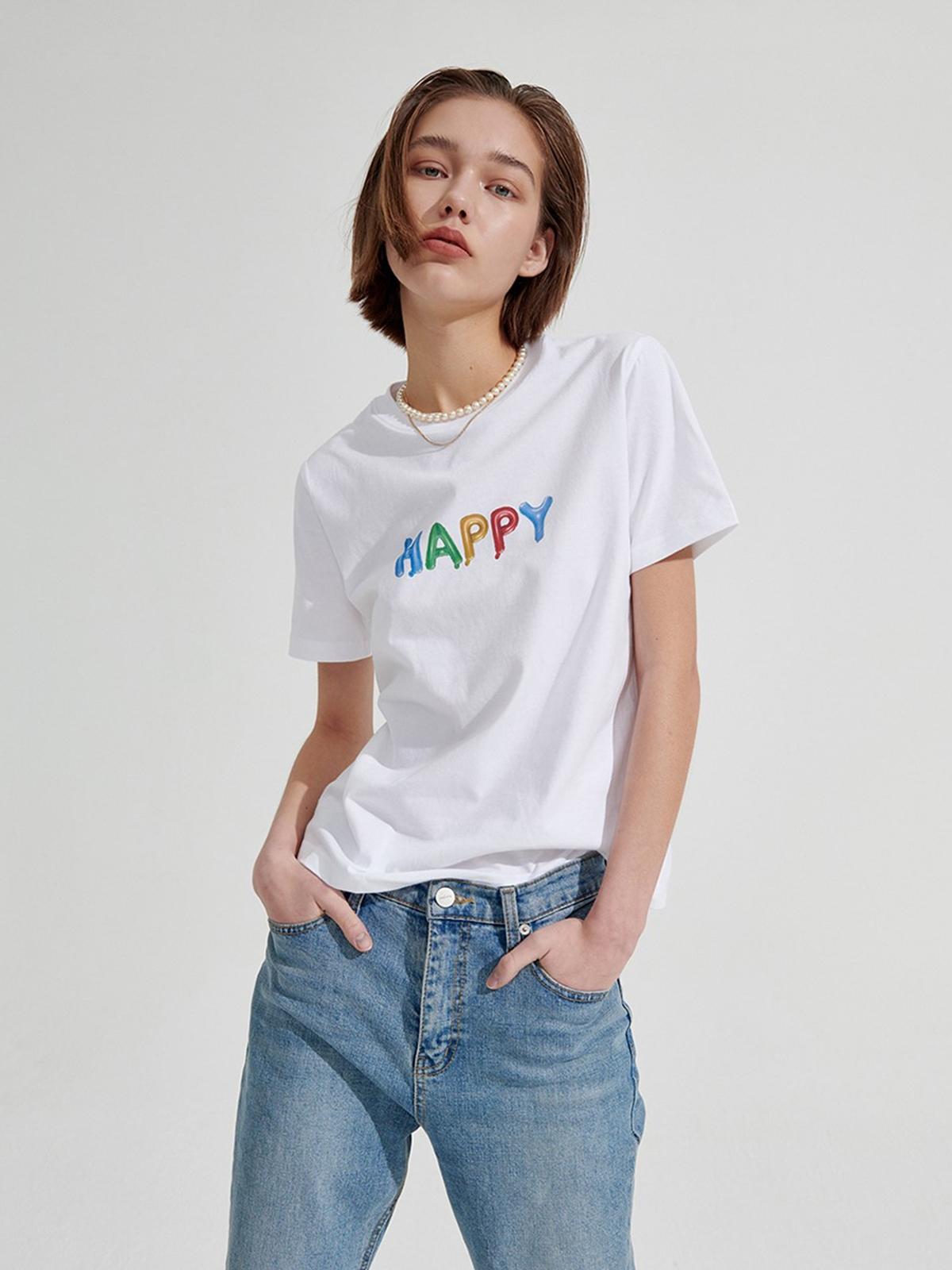 Wonder Visitor x Happy Tee - White