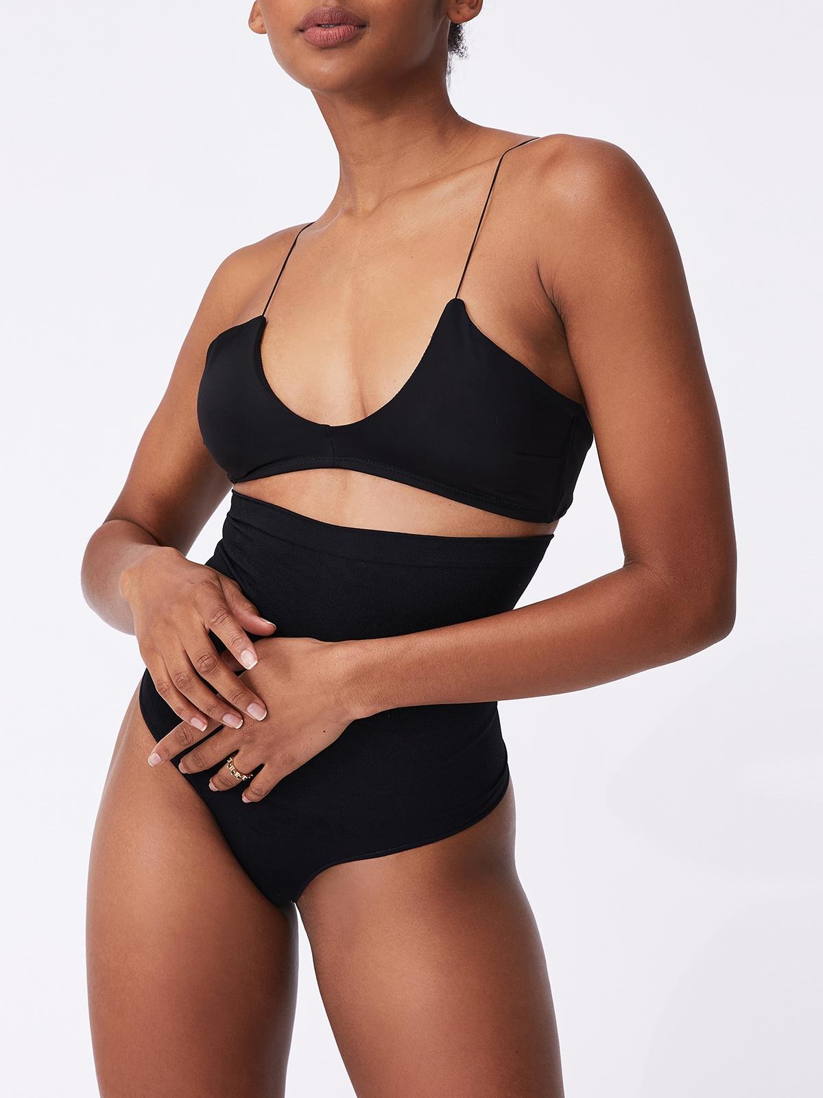 Invisible Floss Padded Bralette - Black