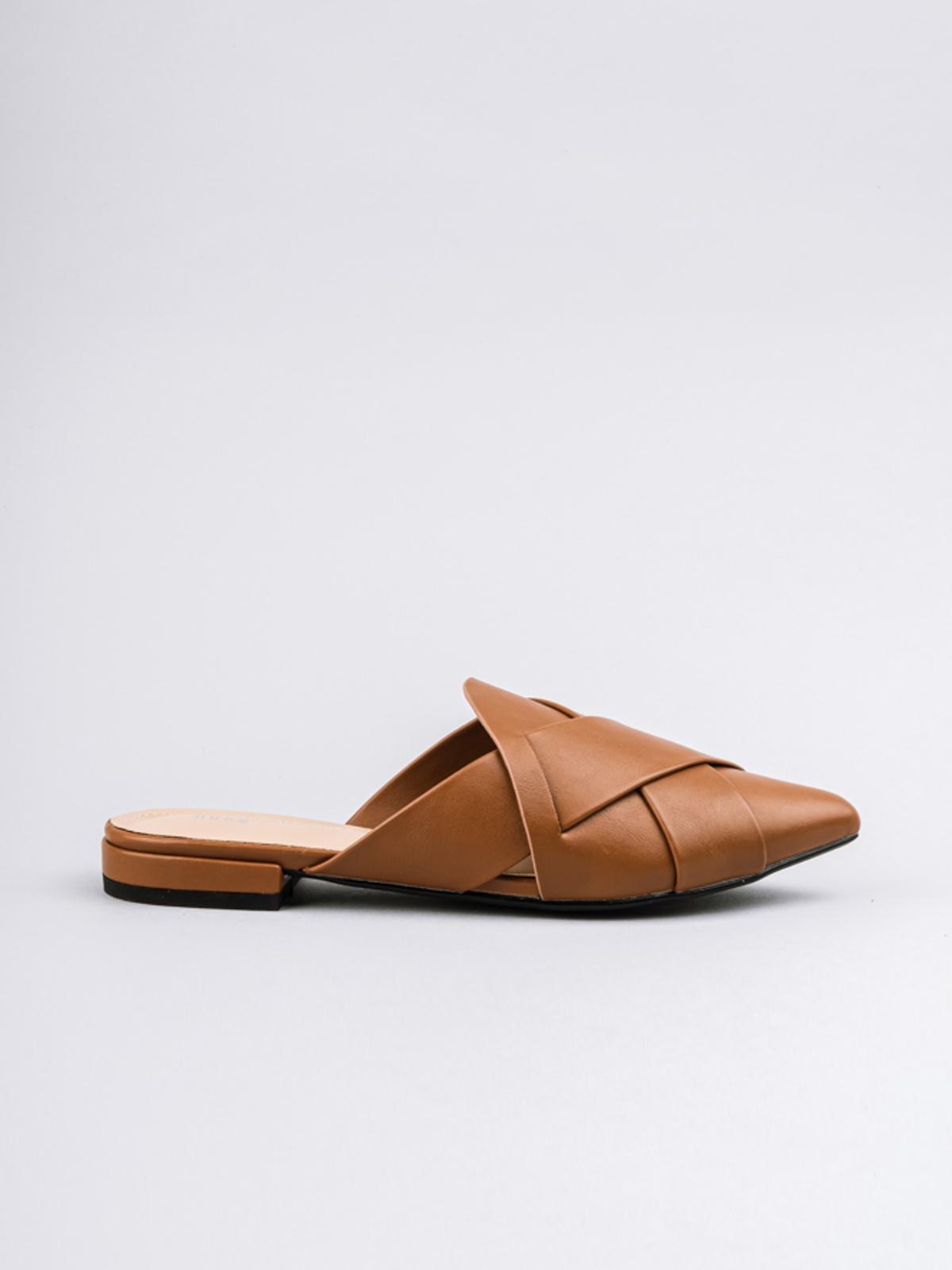 Low Heel Mule - Brown