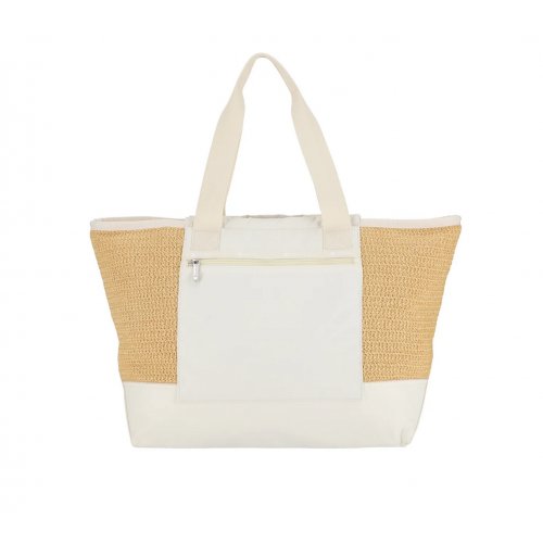 Raffia E/W Tote Meringue Raffia