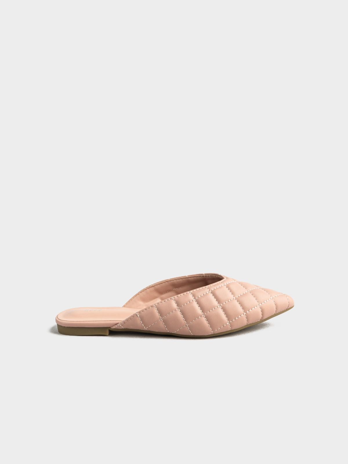 Quilted Flat Mule - Pink