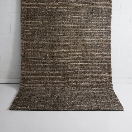 Henley Jute and Wool Floor Rug Chocolate