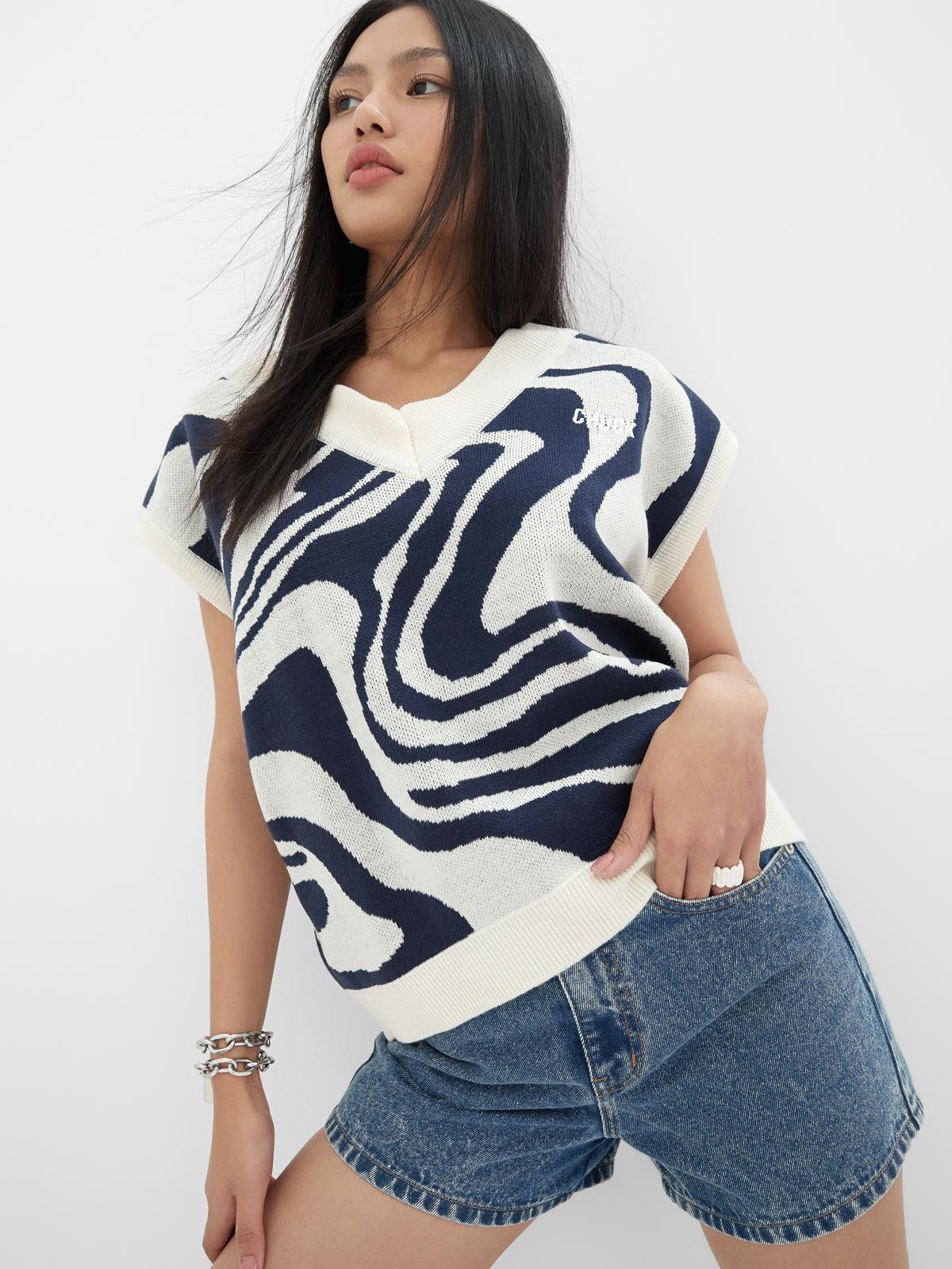 Chuck x Wave Crop Knit Vest - Ivory