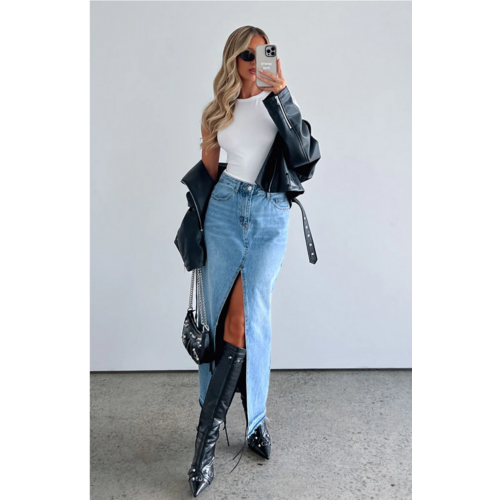 Denim Maxi Skirt