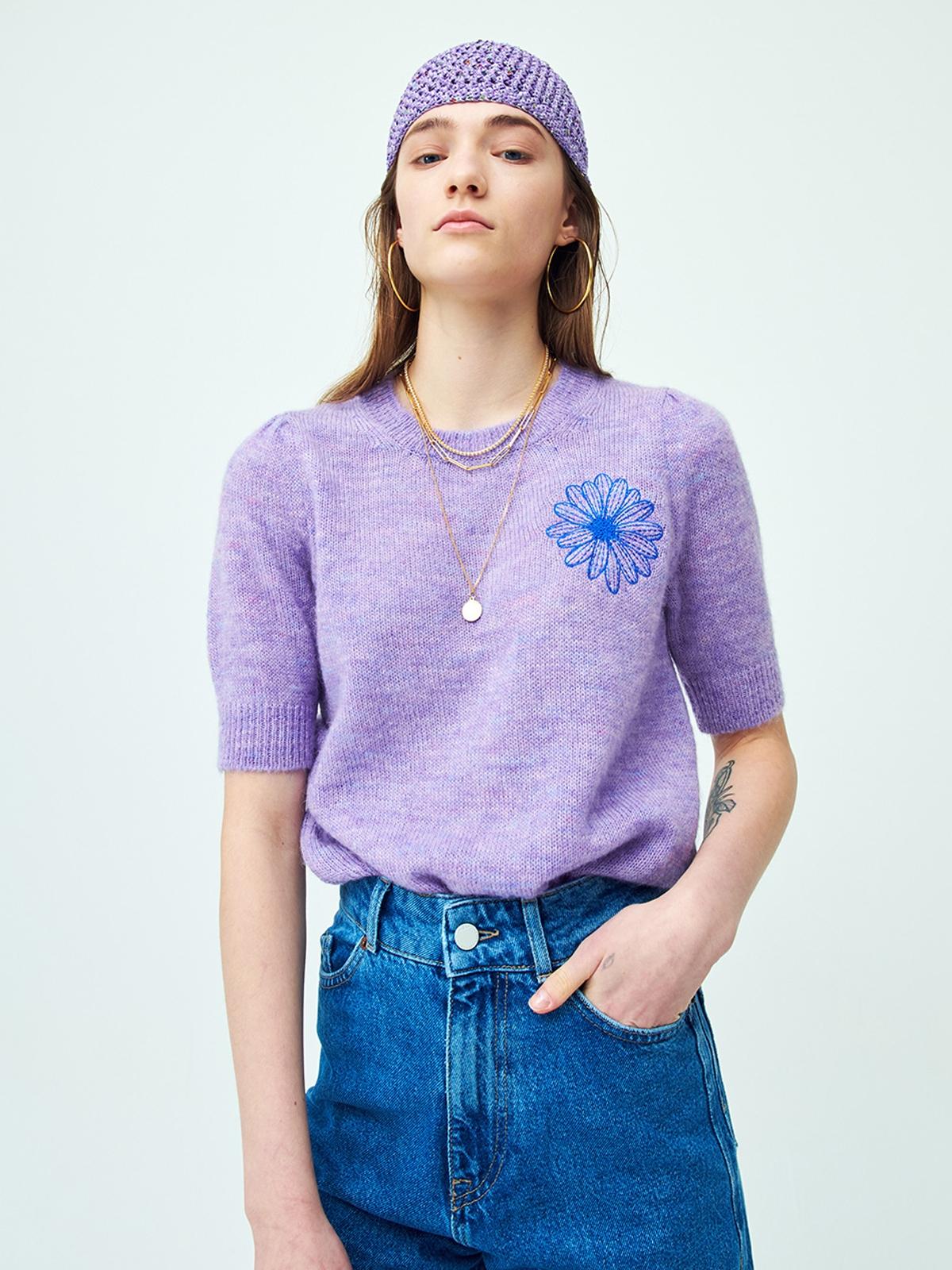 Handmade Glitter Beanie - Lavender