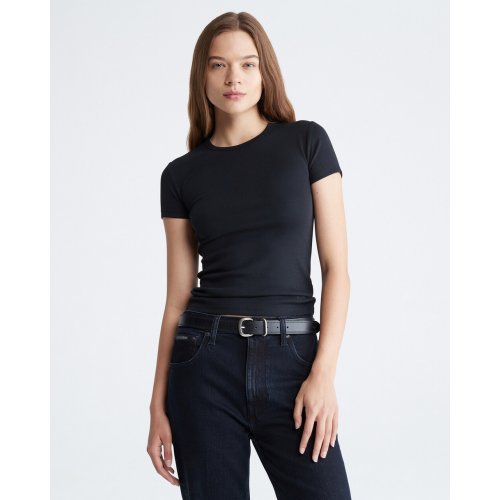  Ribbed Slim Fit Crewneck T-Shirt