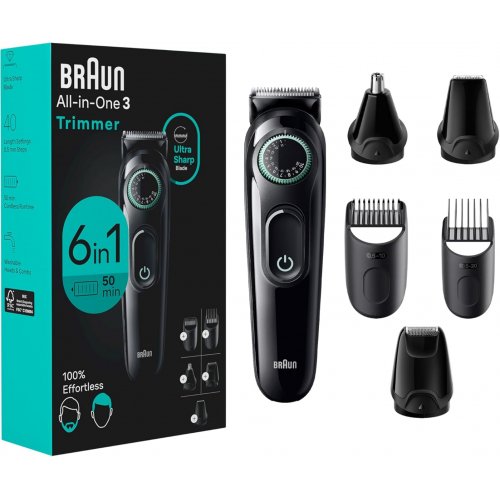 Braun All-in-One Style Kit Series 3 3460, 6-in-1 Trimmer for Men