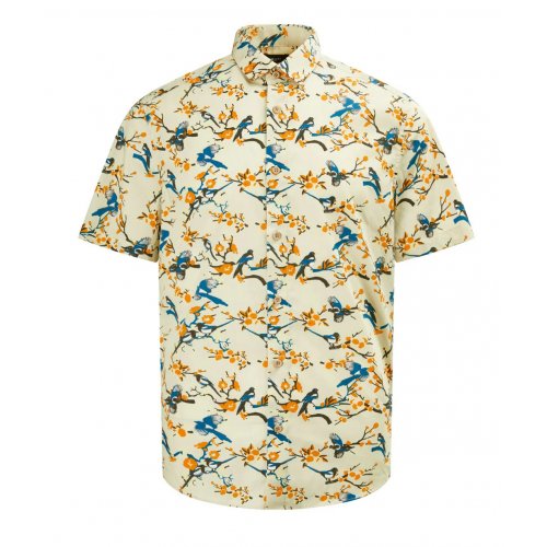 Bird Print Casual Short Sleeve Shirt