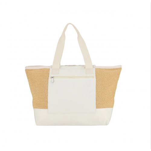 Raffia E/W Tote Meringue Raffia