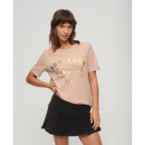 Luxe Metallic Logo T-Shirt - Vintage Black