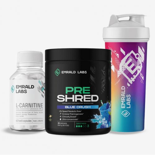 Pre Shred + FREE L-Carnitine + FREE Emrald Labs Shaker