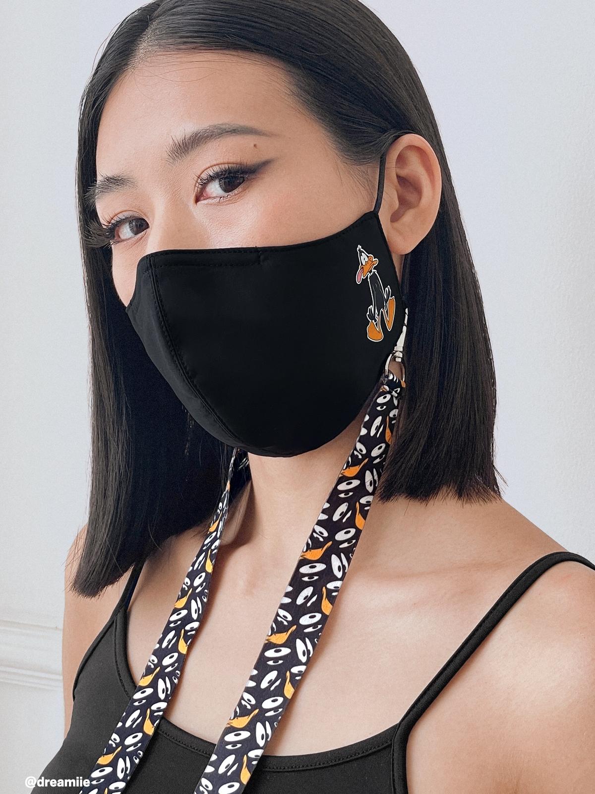 Looney Tunes Daffy Duck Mask Strap Set - Black