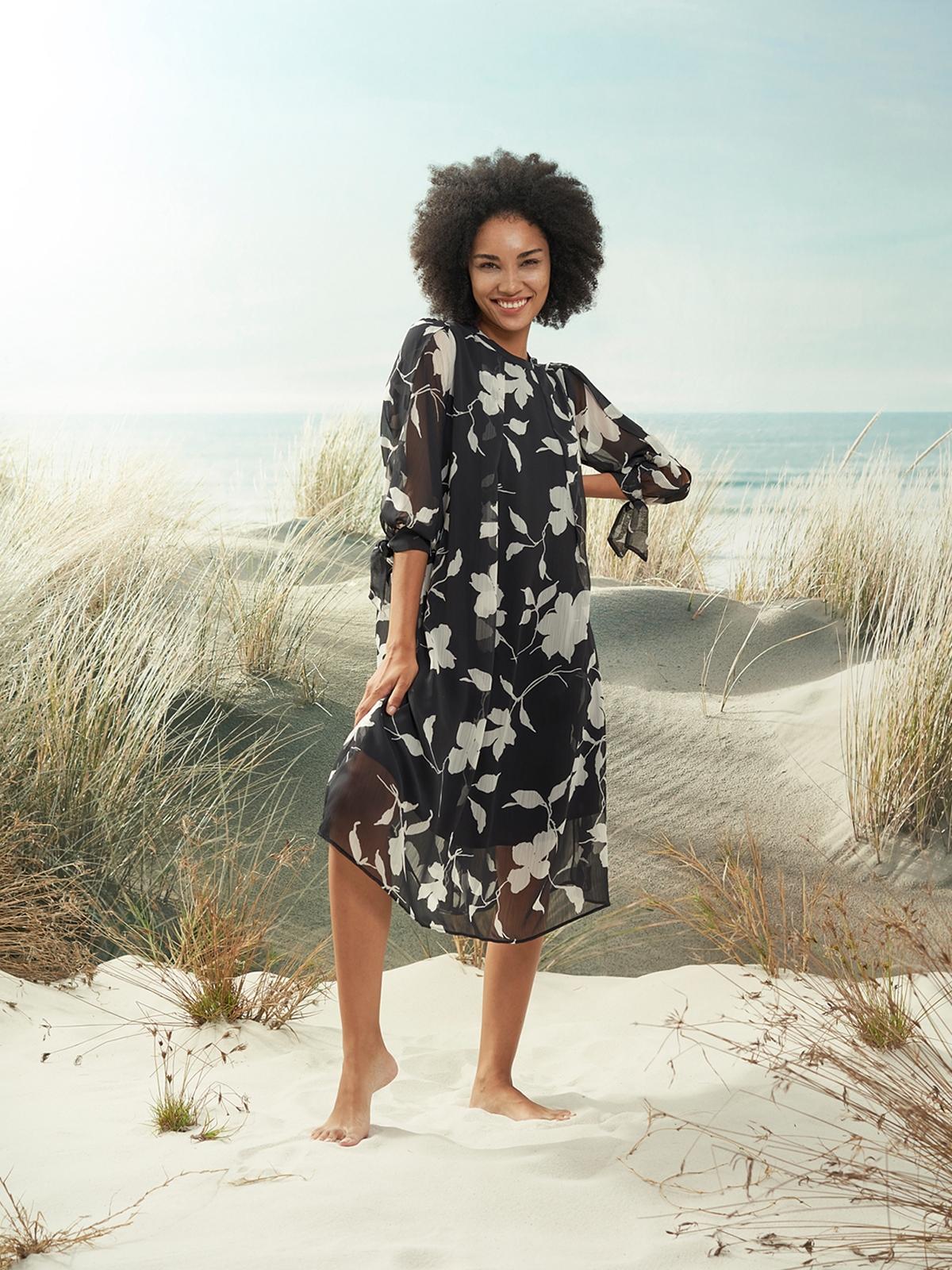 Boise Floral Dress - Black
