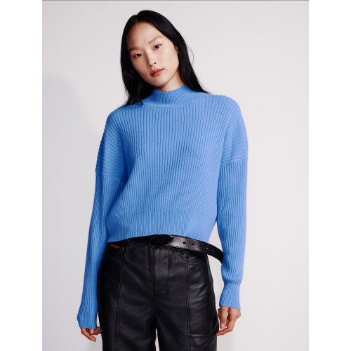  Cropped Cashmere Crewneck Sweater