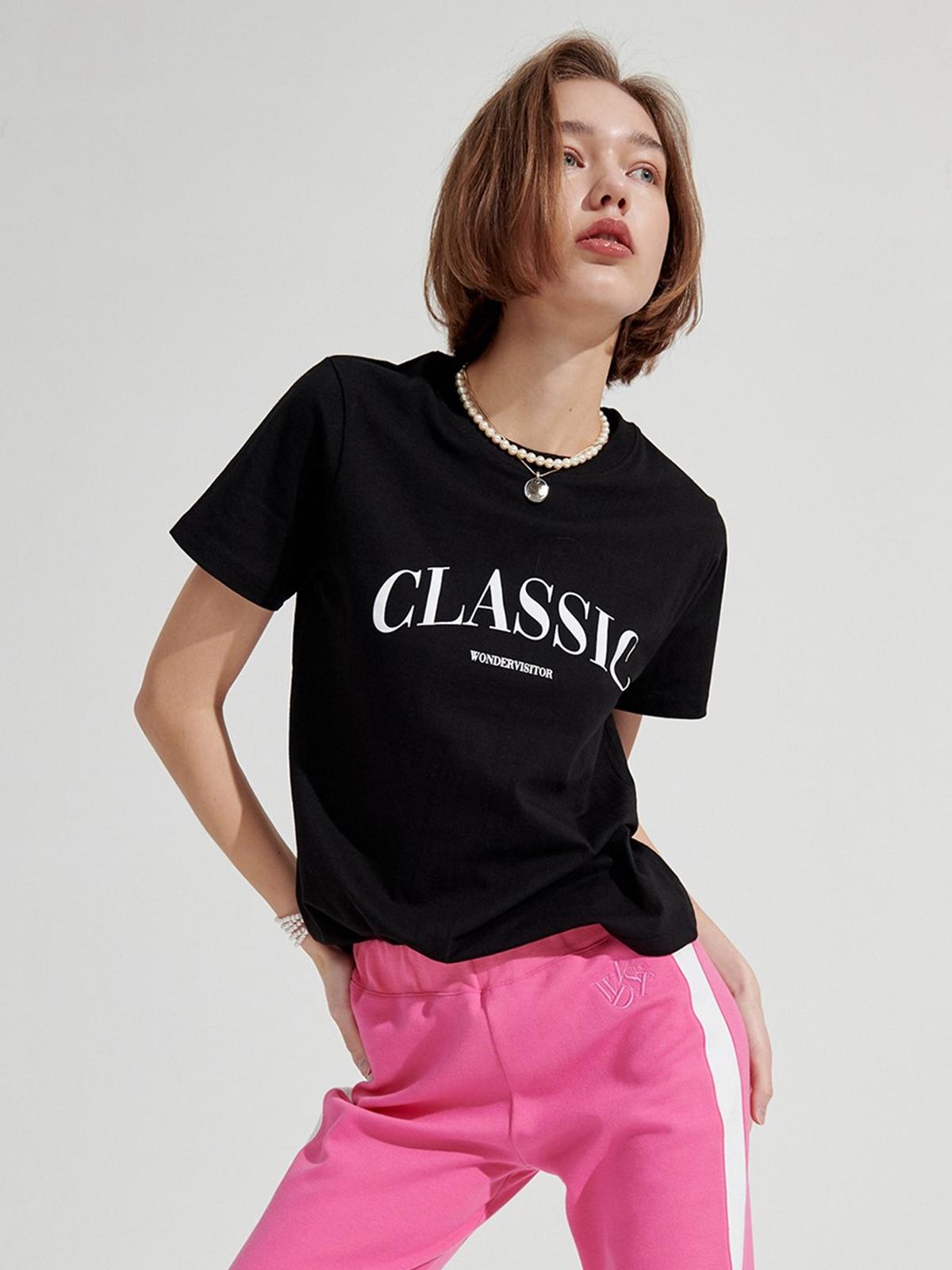 Wonder Visitor x Classic Tee - Black