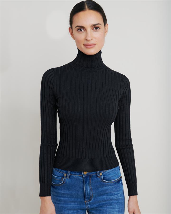 Samina Ribbed Turtleneck Sweater