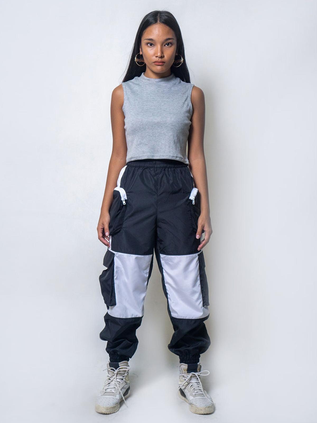 Ocwa Hexa Cargo Pants - Black & White