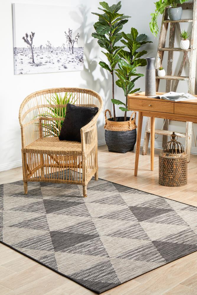 Terrace Geo Rug Black 290X200