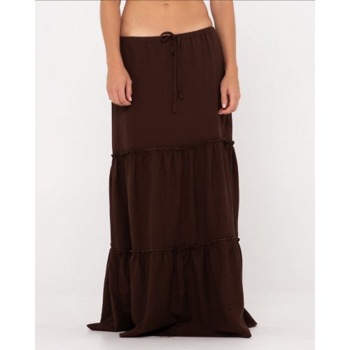 Violeta Low Rise Tiered Maxi Skirt