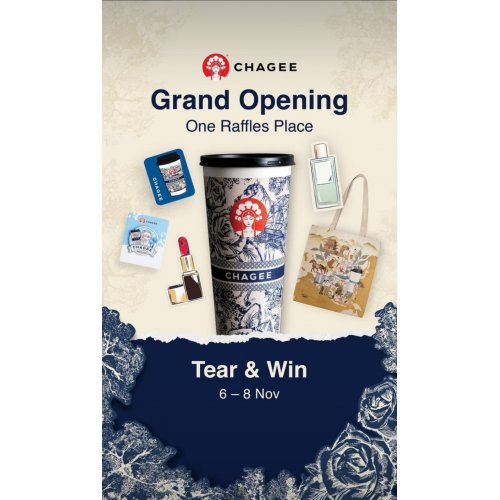 1 Jasmine Green Milk Tea + 1 CHAGEE Umbrella Promo