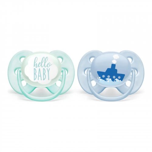 Philips Avent Ultra Soft Soother 0-6m - Green / Blue