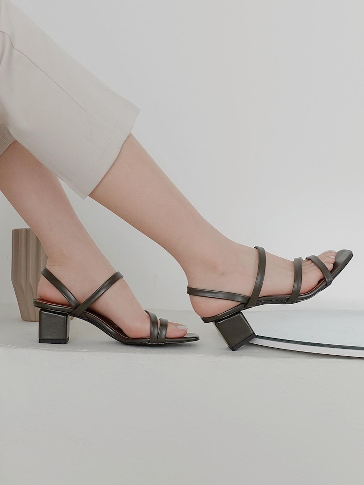 Claris Strappy Sandals - Dark Green