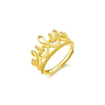999.9 Gold Crown Ring