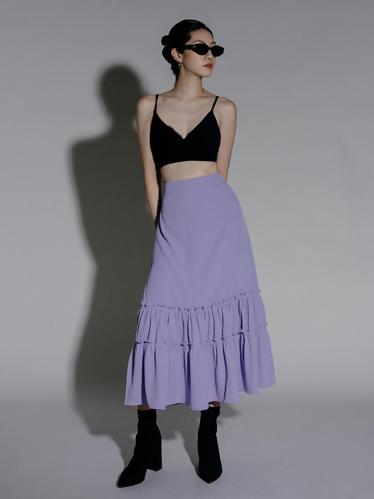 Dahlia Ruffle Skirt - Lavender